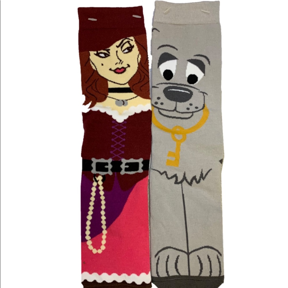 Disney Parks POTC Redd And Dog Socks